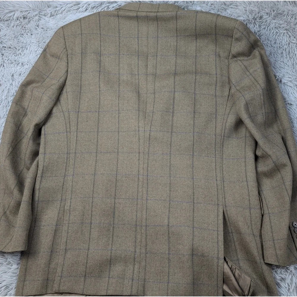 Vintage Joseph Abboud Jacket Mens 44 L Lambs Wool Sport Coat Pockets Button Up